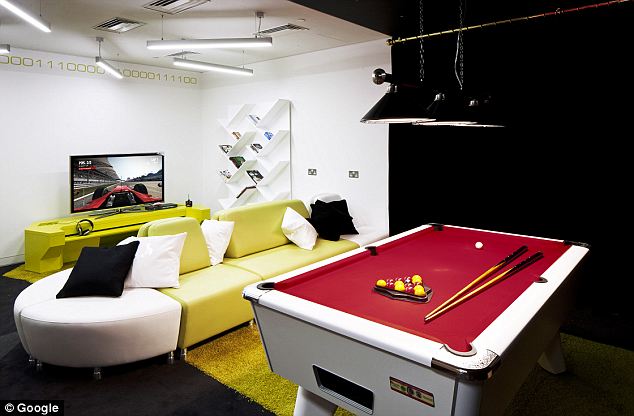 Google's office games room